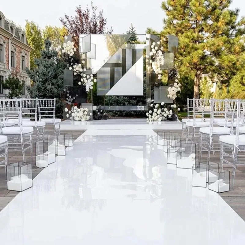 White Mirror Aisle Runner
