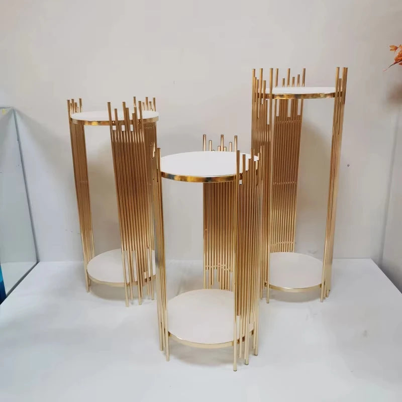 Gold Backdrop Pedestals