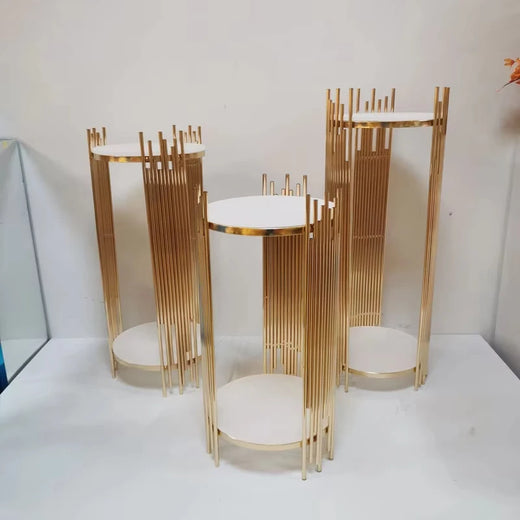 Gold Backdrop Pedestals