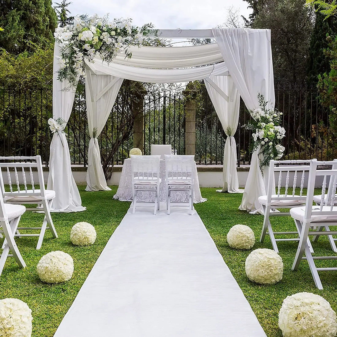 White Aisle Runner Carpet