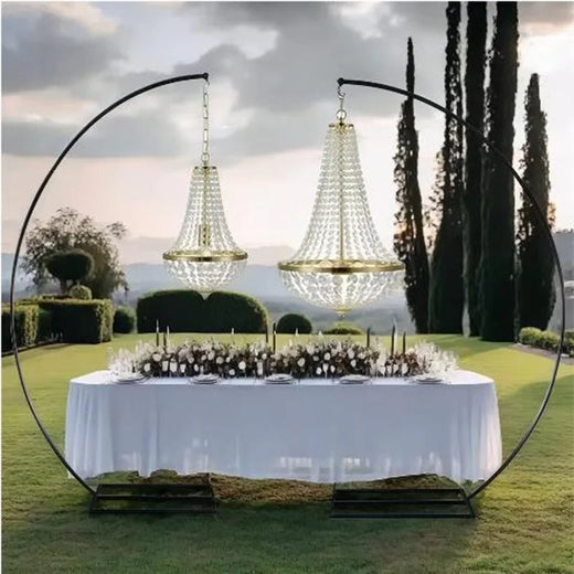 Over-Table Arch with Chandeliers