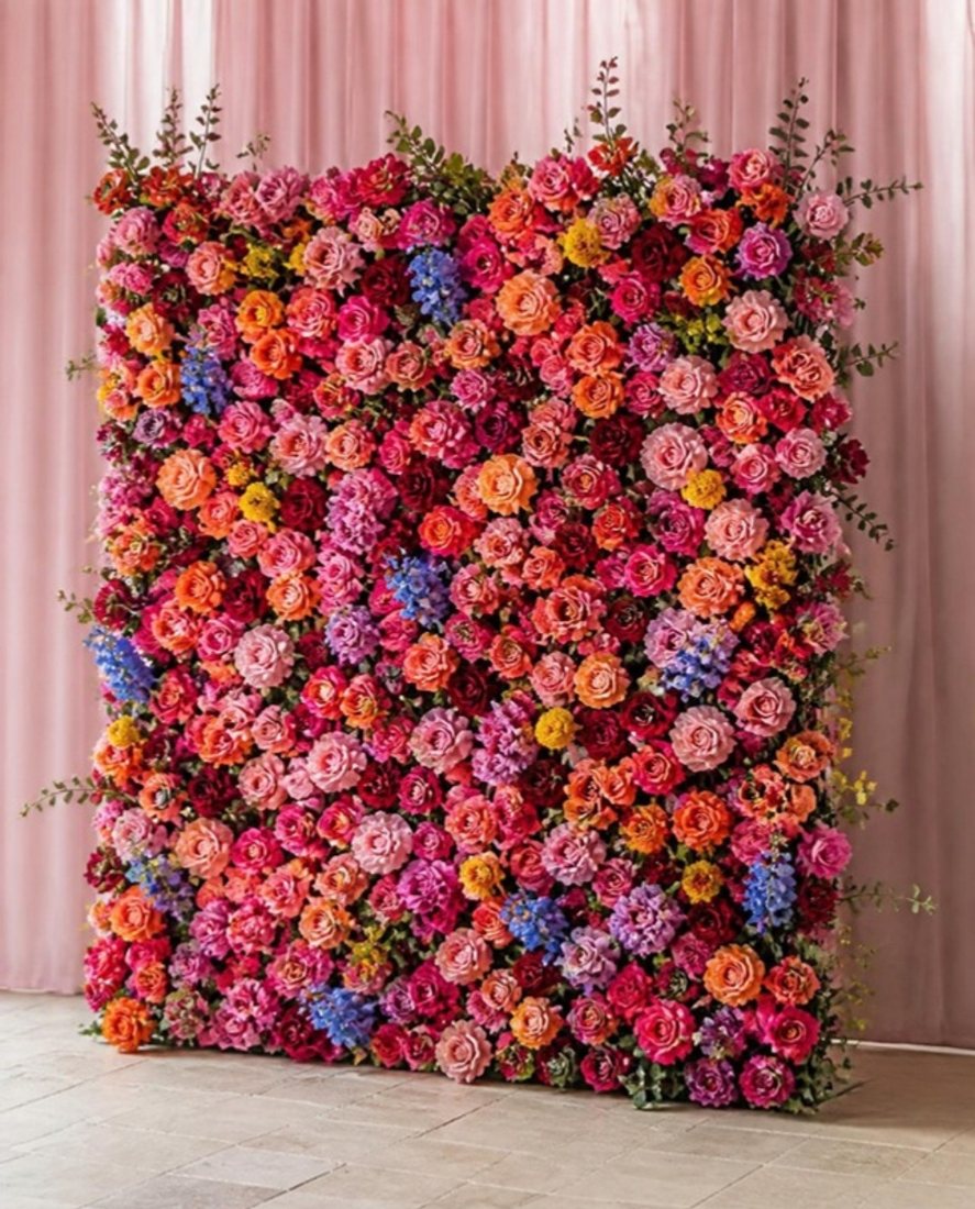 Artificial Flower Wall Backdrop